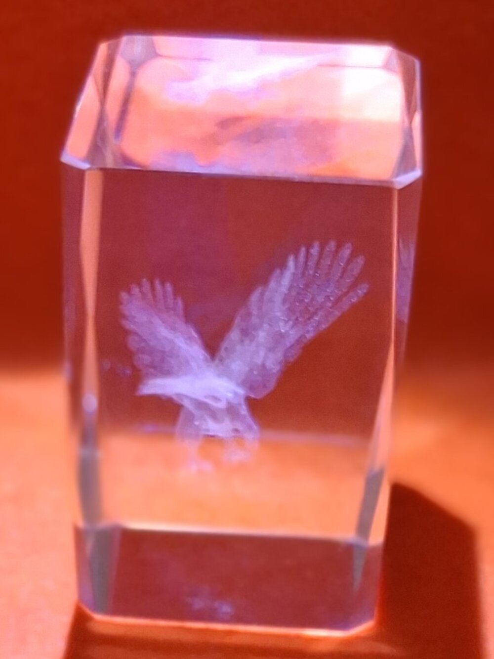 3D Laser‑Etched Crystal Bird in Flight Figurine w/ Presentation Box - Picture 4 of 7